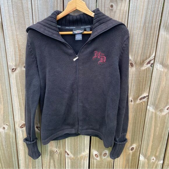 Harley-Davidson Sweaters - Harley Davidson Knit Zip Up Cardigan Sweater